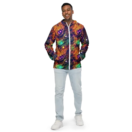 Stellar Circuit on a Men's Windbreaker