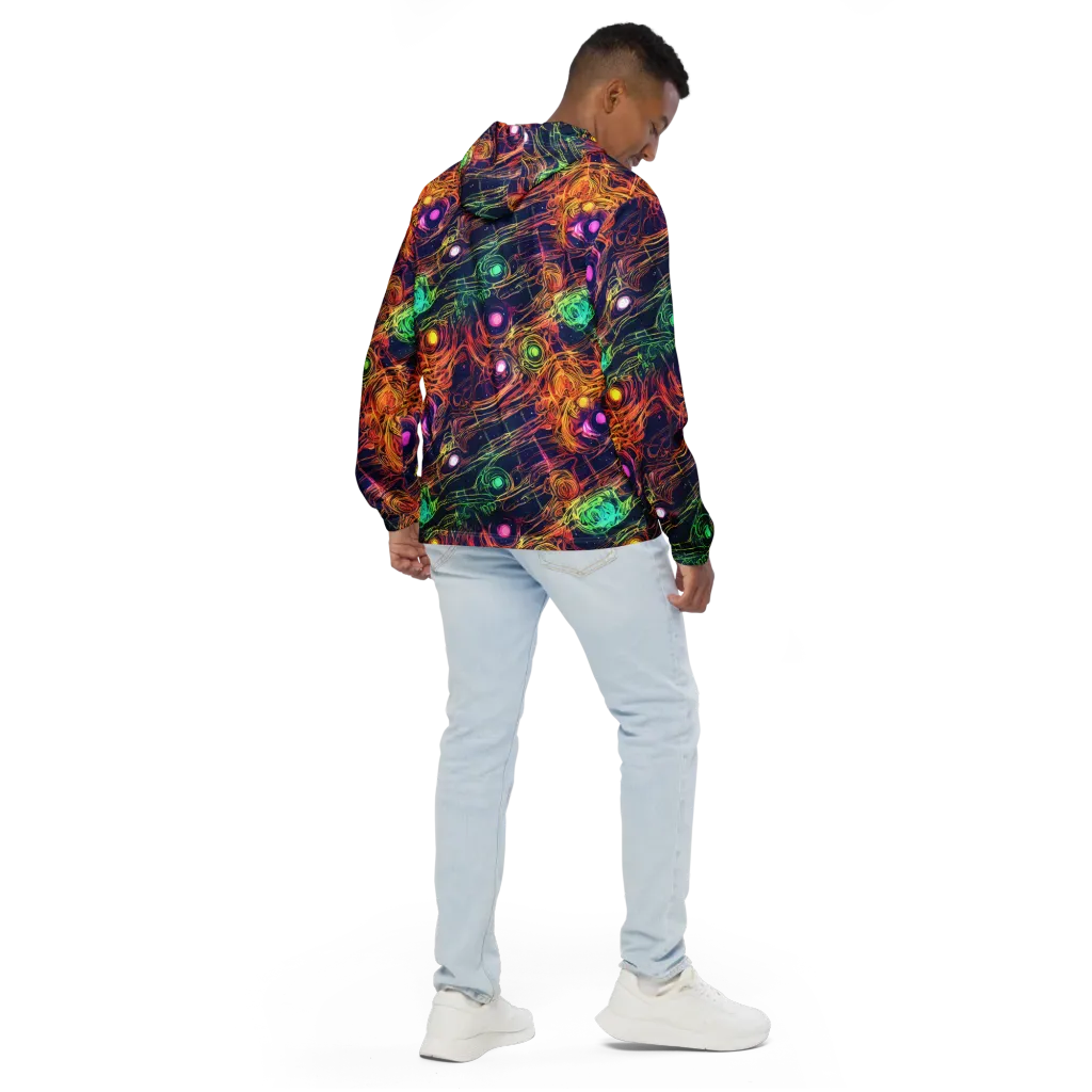 Stellar Circuit on Men's Windbreaker — Back