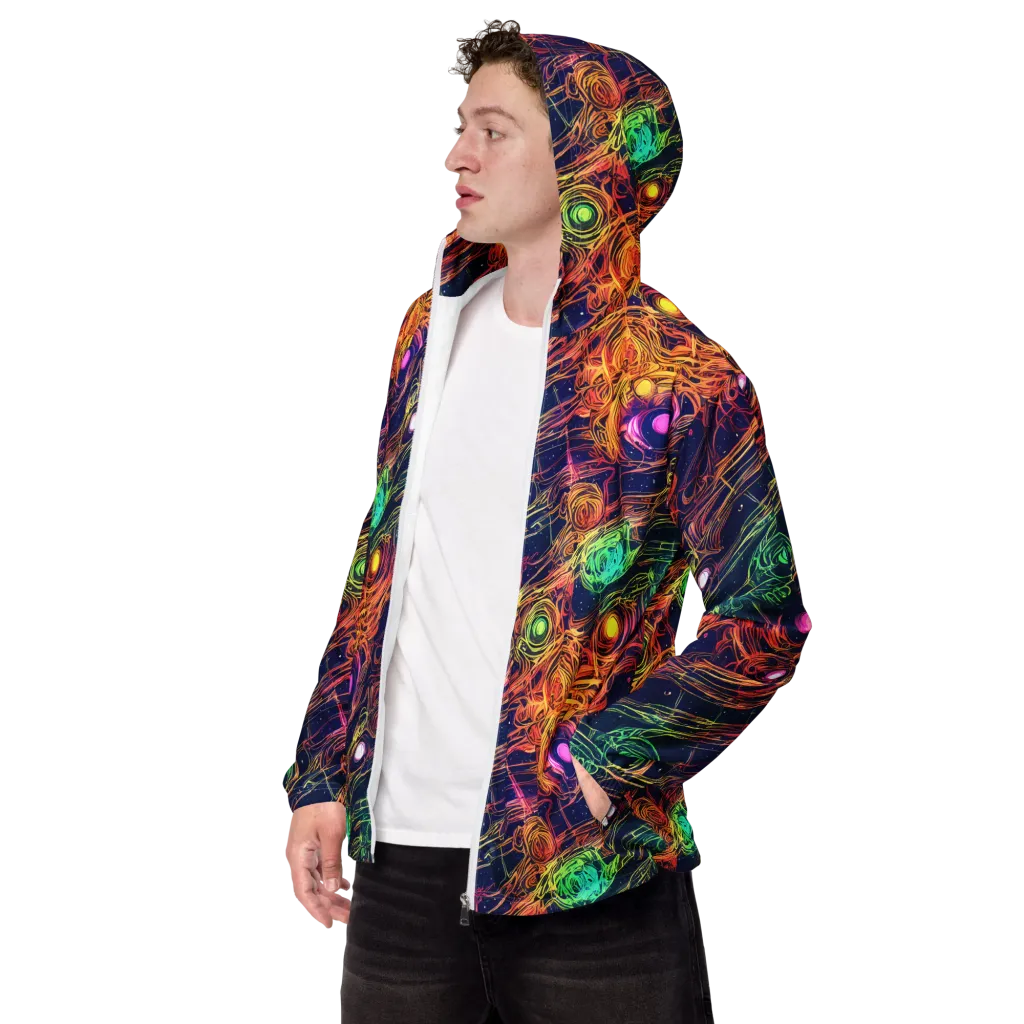 Stellar Circuit on Men's Windbreaker — Left Front