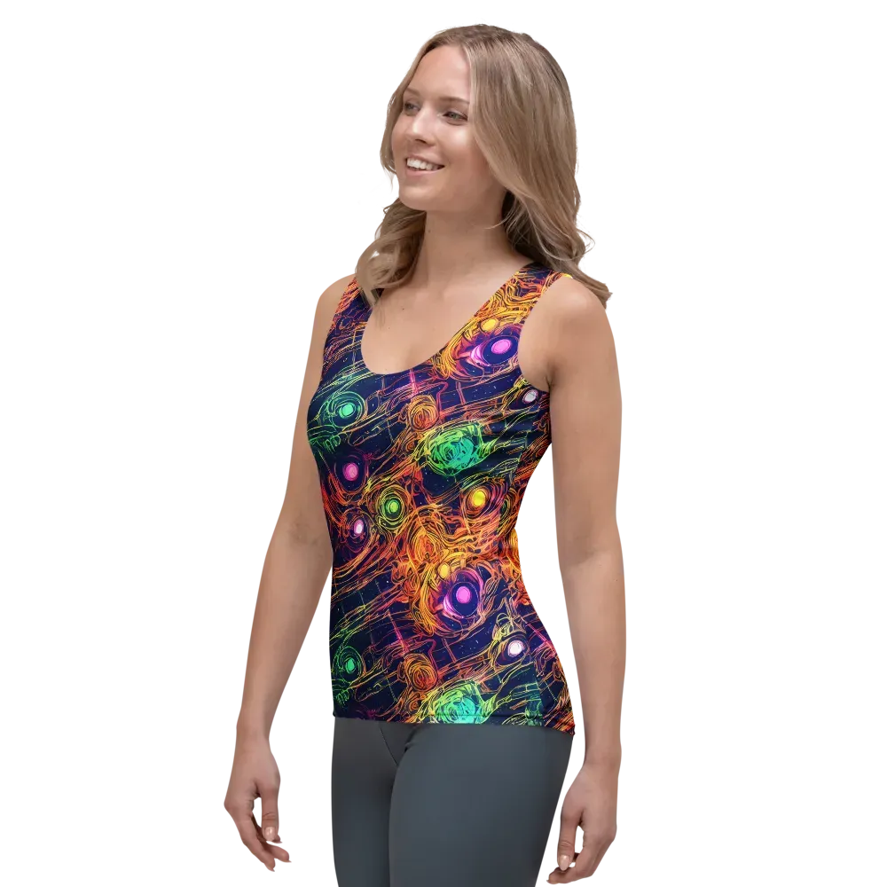Stellar Circuit on Women's Tank Top — Left Front
