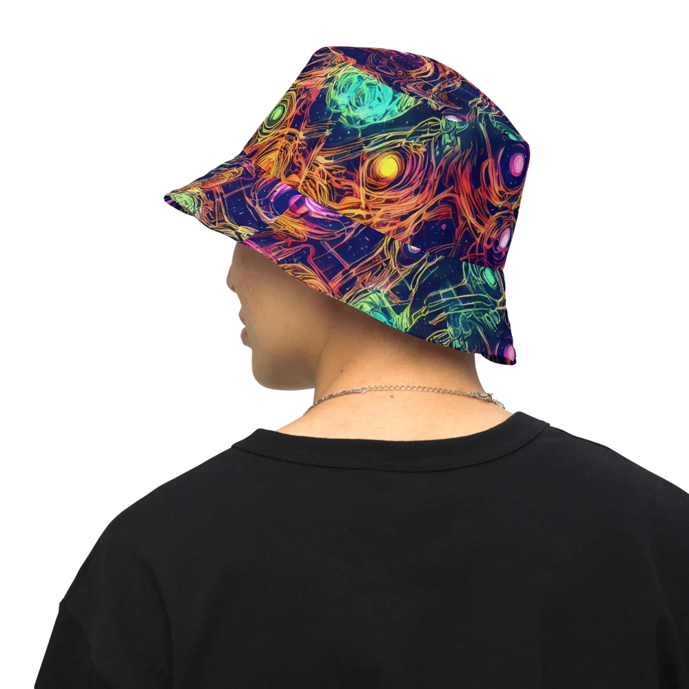 Stellar Circuit on Reversible Bucket Hat — Back Inside