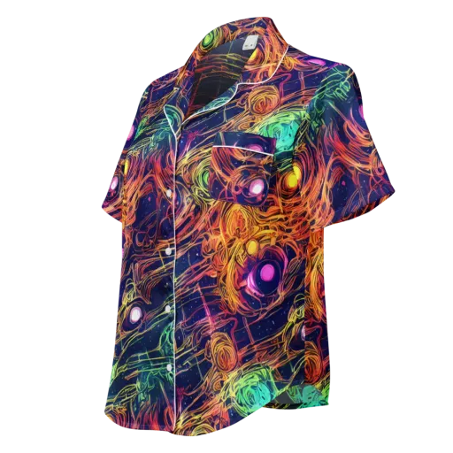 Stellar Circuit on a Women's Short Sleeve Pajama Top