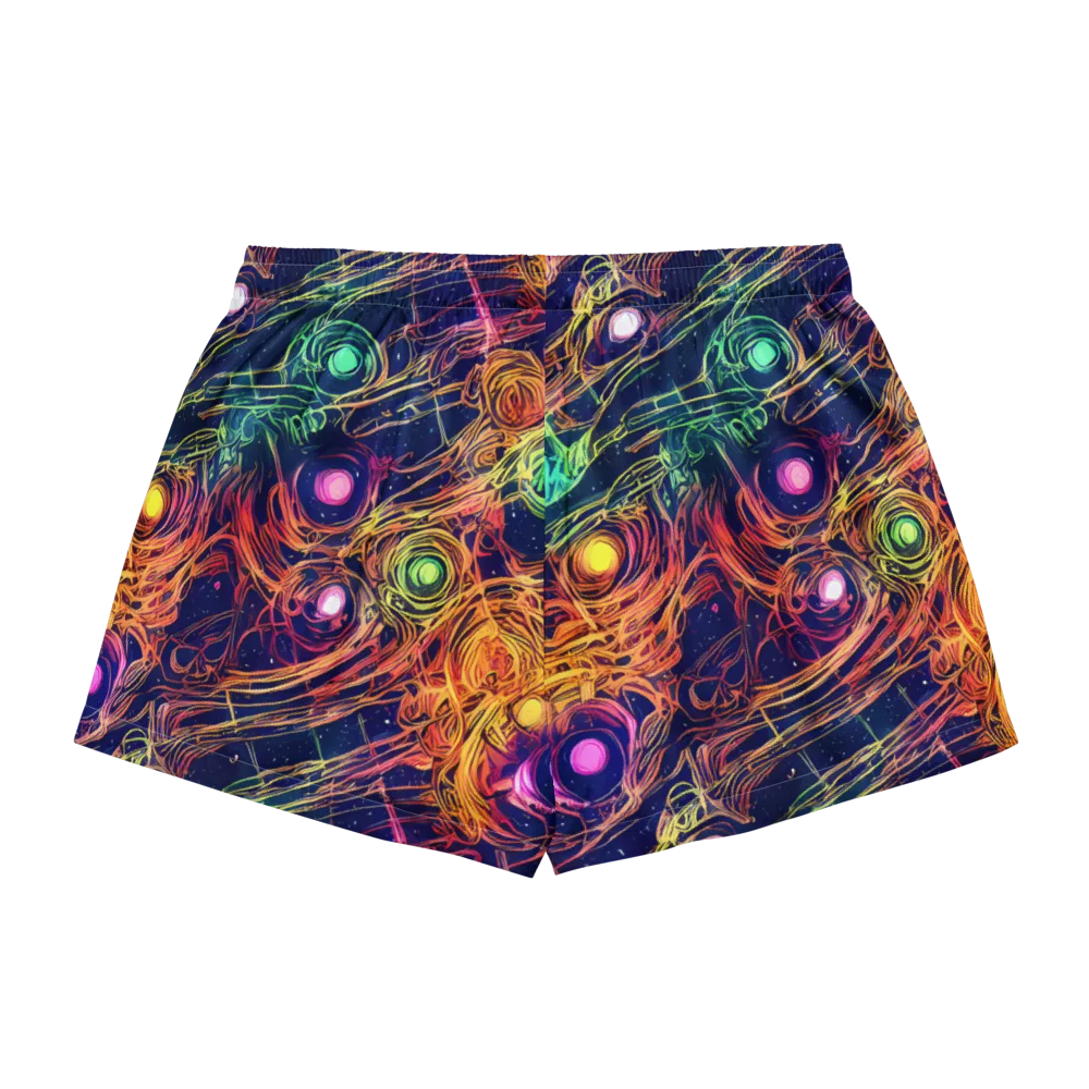Stellar Circuit on Women's Pajama Shorts — Back