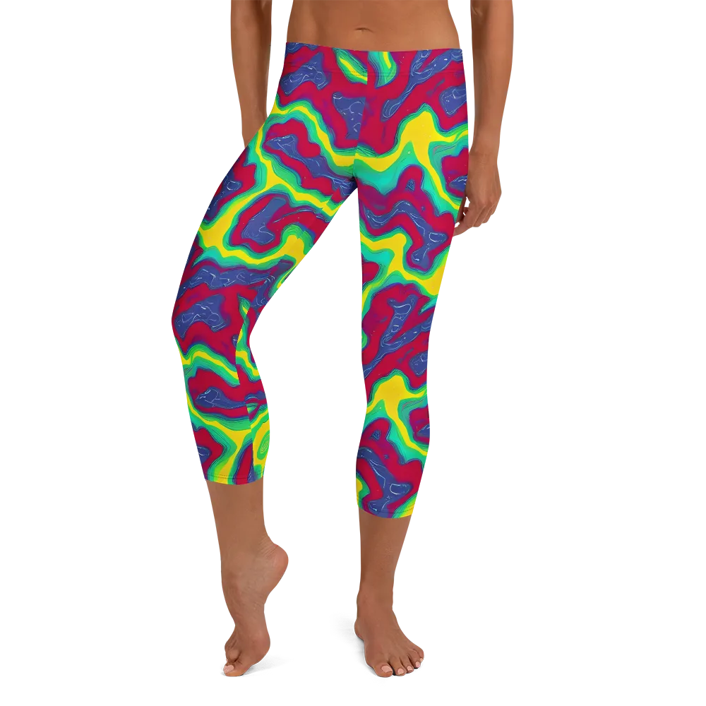Voltage Valley on Capri Leggings — Front