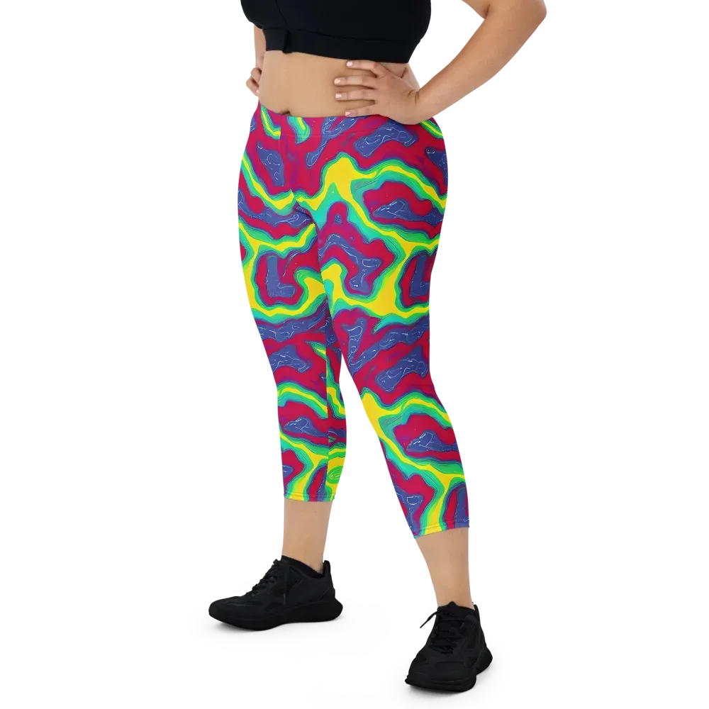 Voltage Valley on Capri Leggings — Front