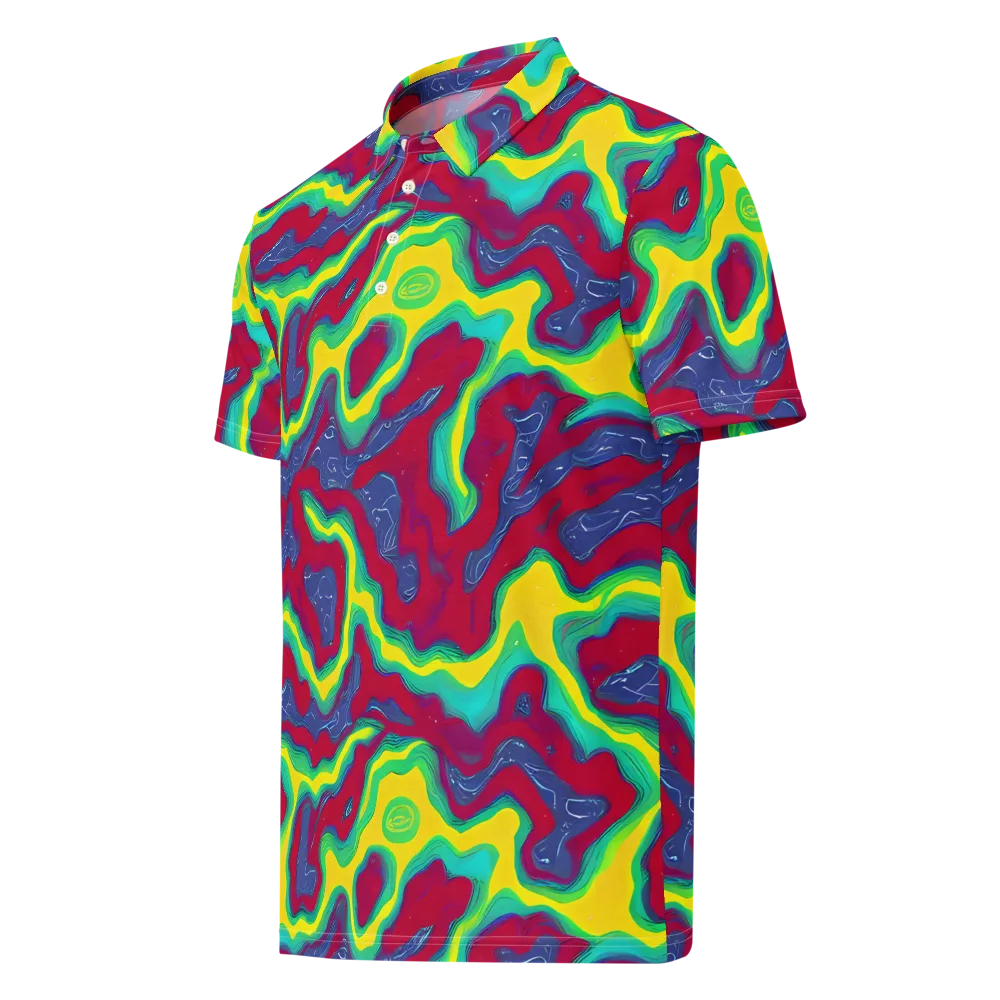 Voltage Valley on Men's Slim Fit Polo Shirt — Left Front