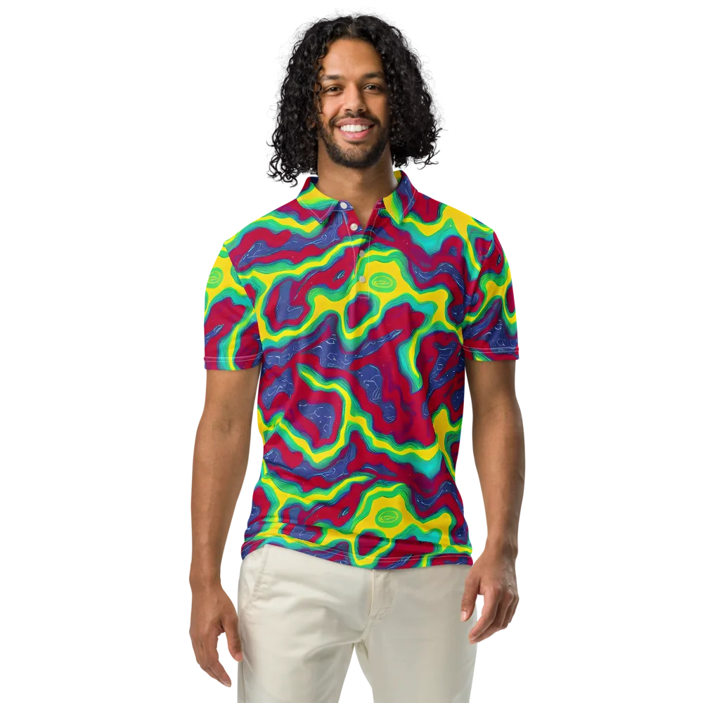 Voltage Valley on Men's Slim Fit Polo Shirt — Front