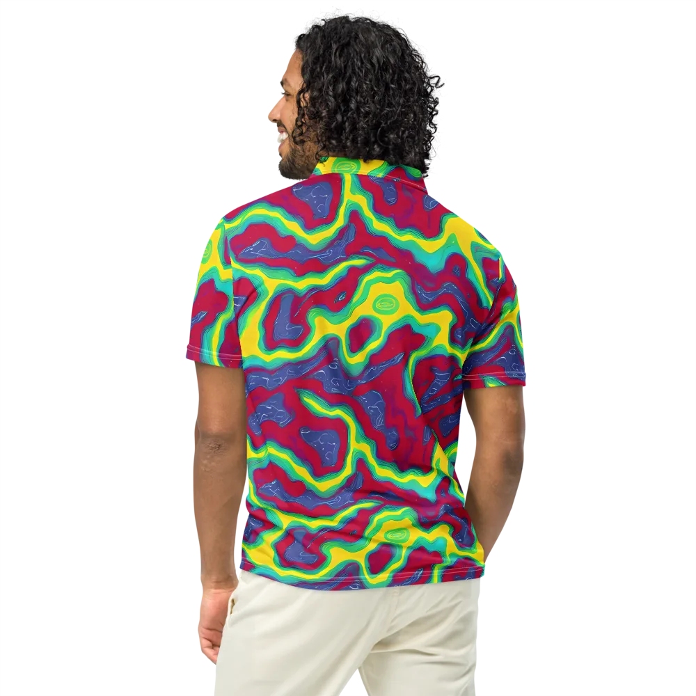 Voltage Valley on Men's Slim Fit Polo Shirt — Back