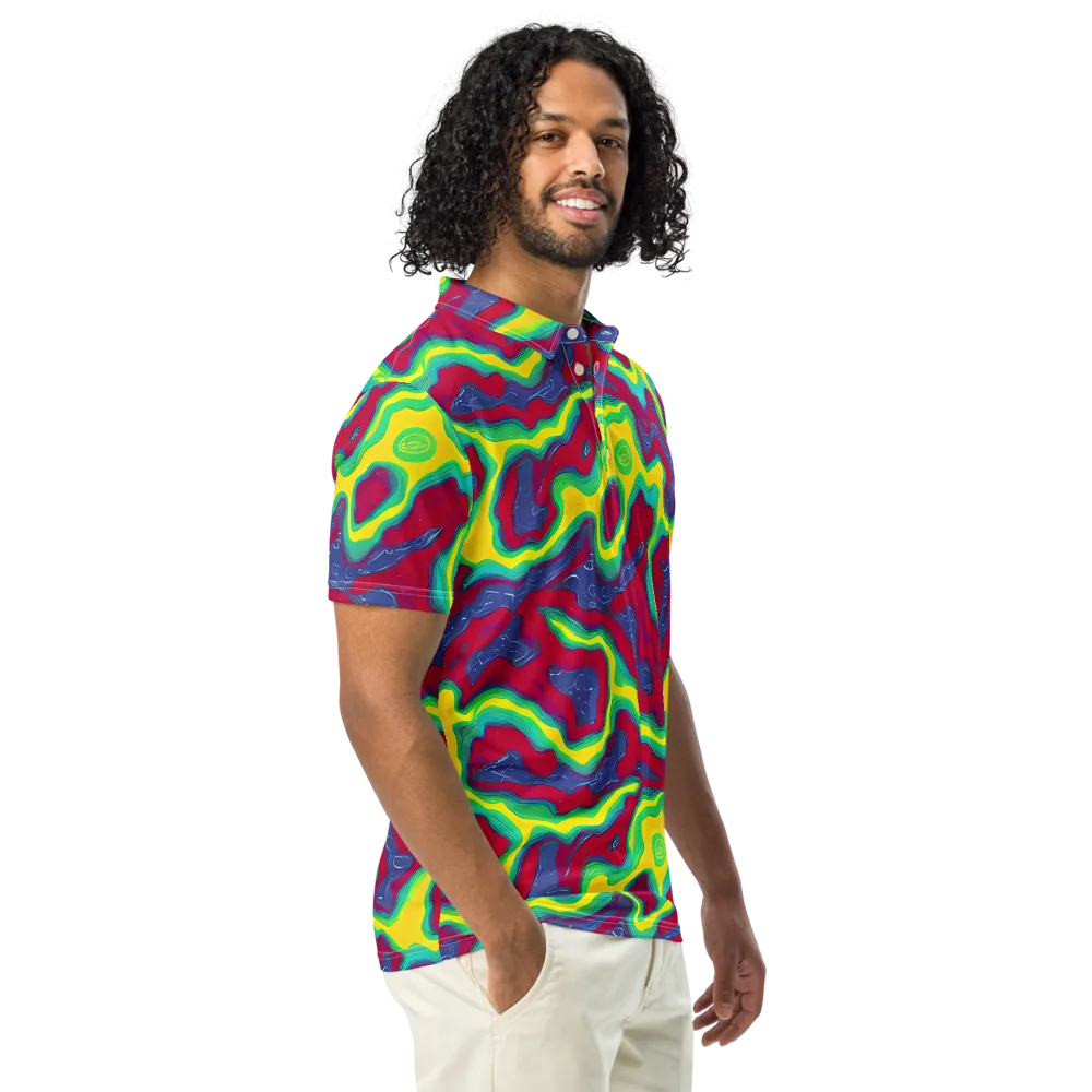 Voltage Valley on Men's Slim Fit Polo Shirt — Right Front