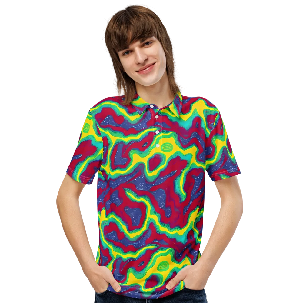 Voltage Valley on Men's Slim Fit Polo Shirt — Front