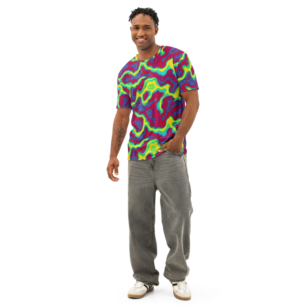 Voltage Valley on Men's Cotton Crew Neck T-Shirt — Front