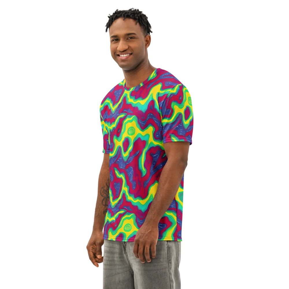Voltage Valley on Men's Cotton Crew Neck T-Shirt — Left Front