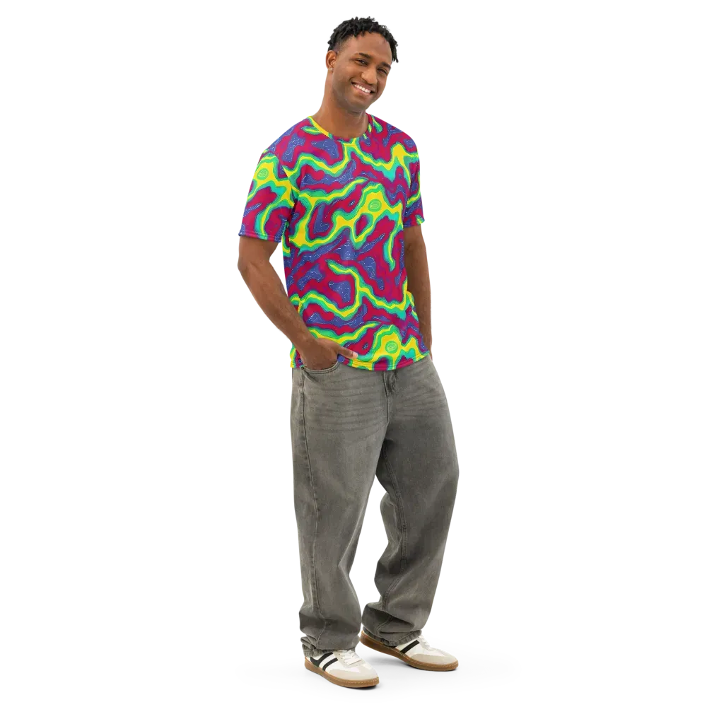 Voltage Valley on Men's Cotton Crew Neck T-Shirt — Right Front