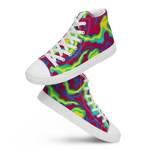 Voltage Valley on a Men's High Top Canvas Shoes