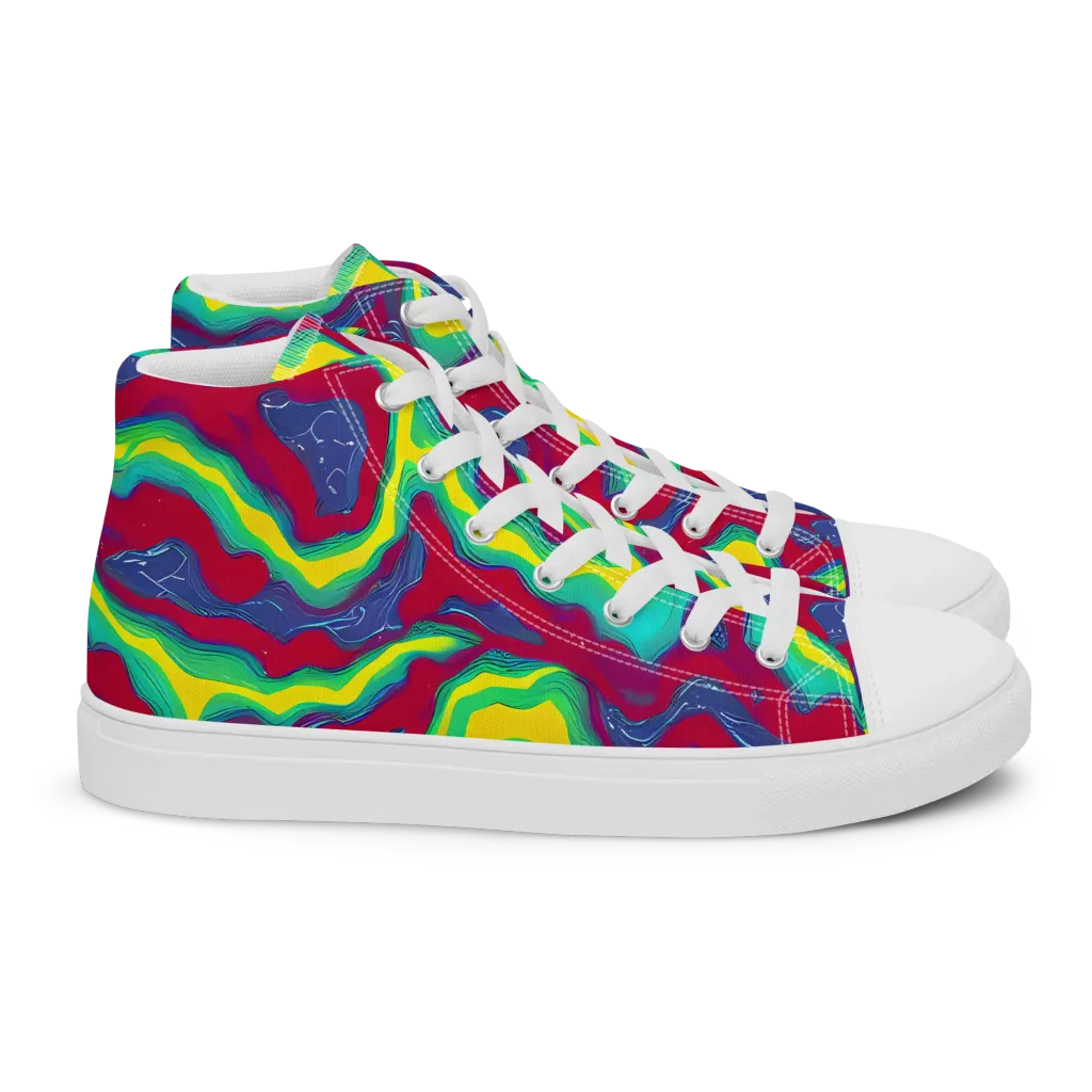 Voltage Valley on Women's High Top Canvas Shoes — Right