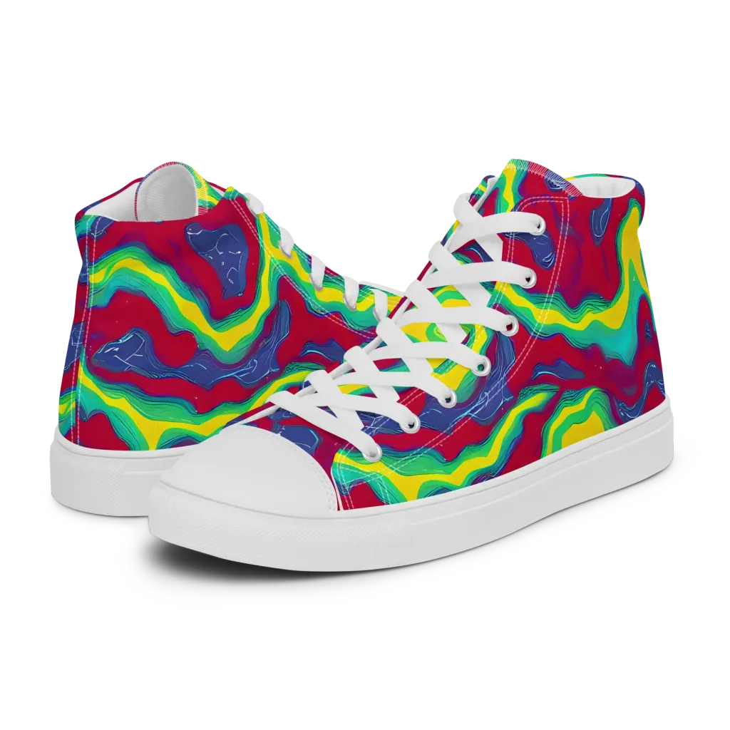 Voltage Valley on Women's High Top Canvas Shoes — Left