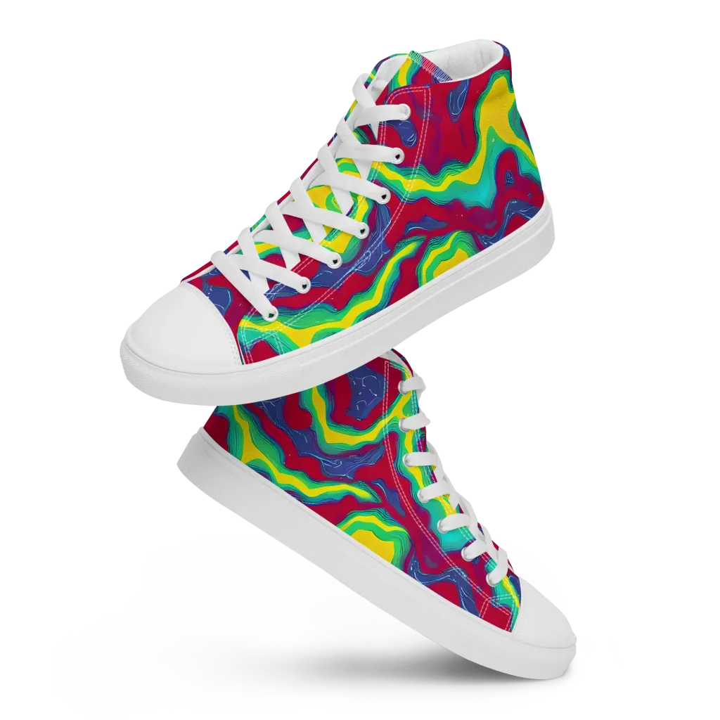 Voltage Valley on Women's High Top Canvas Shoes — Front