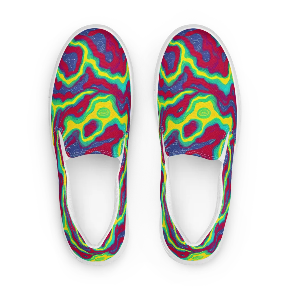 Voltage Valley on Men's Slip-On Canvas Shoes — Front