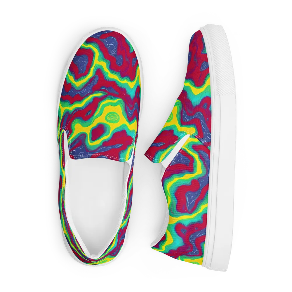 Voltage Valley on Men's Slip-On Canvas Shoes — Front