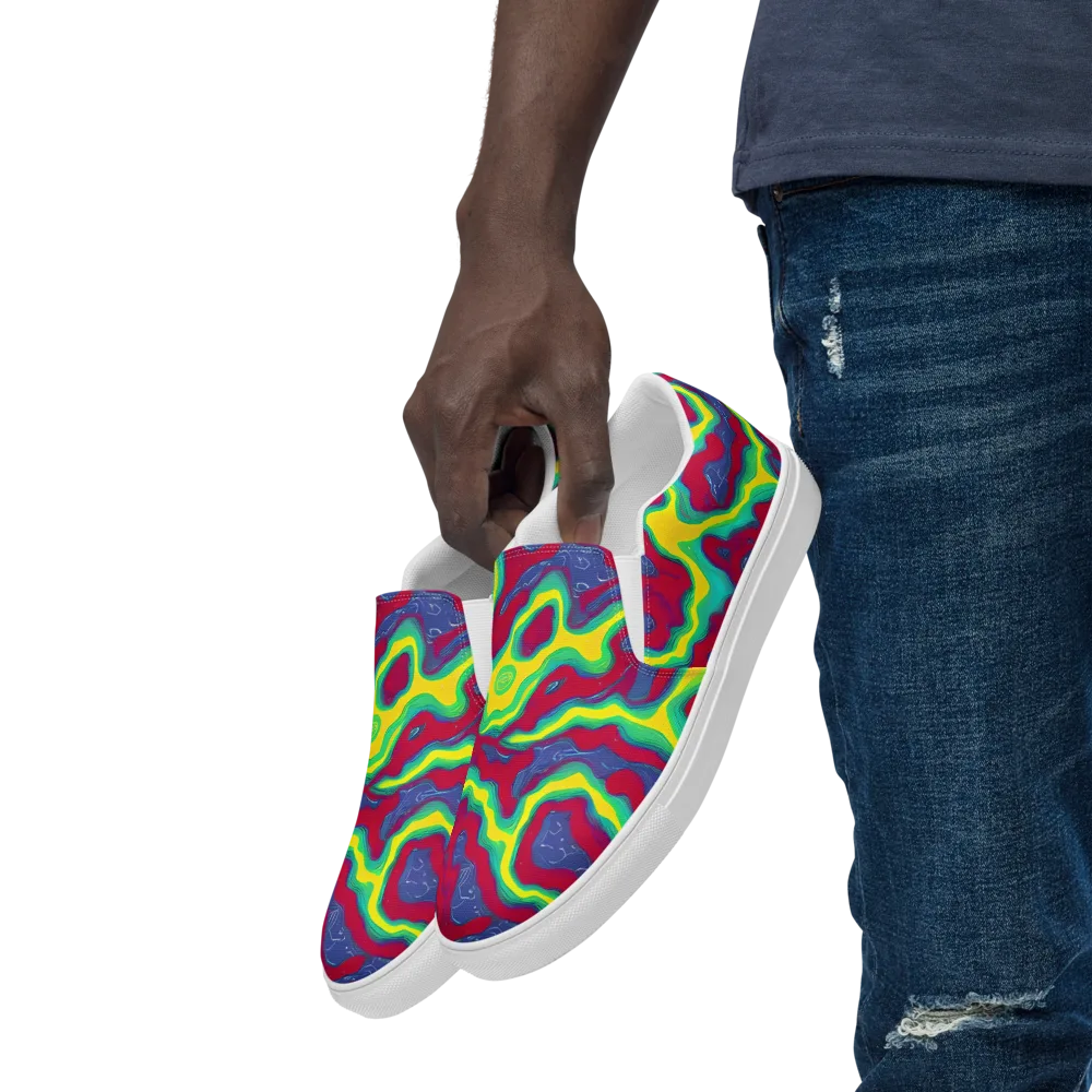 Voltage Valley on Men's Slip-On Canvas Shoes — Left Front