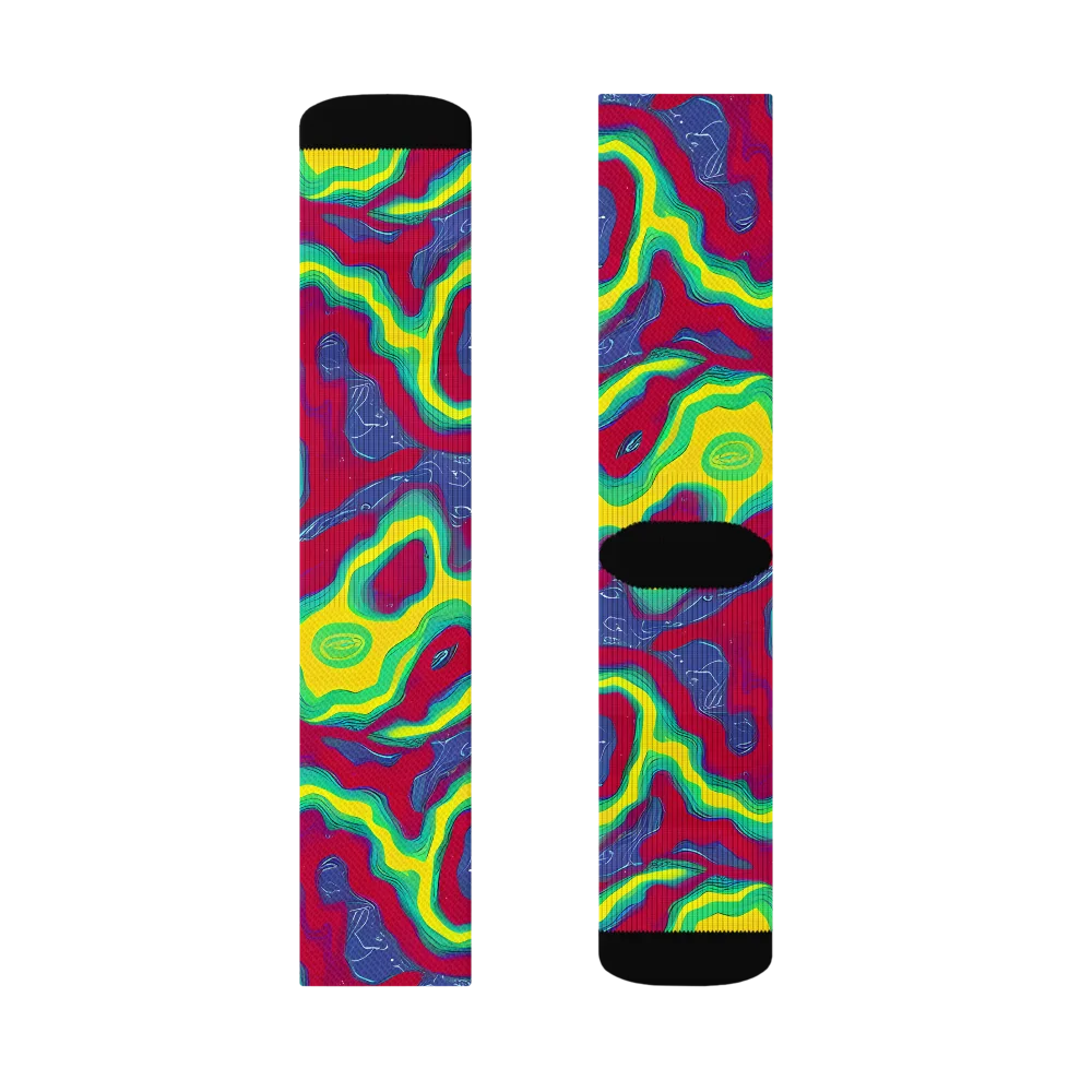 Voltage Valley on Socks — Left Sock