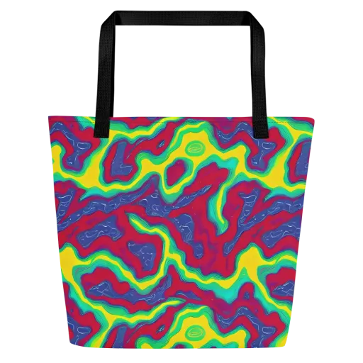 Voltage Valley on a Large Tote Bag W/ Pocket