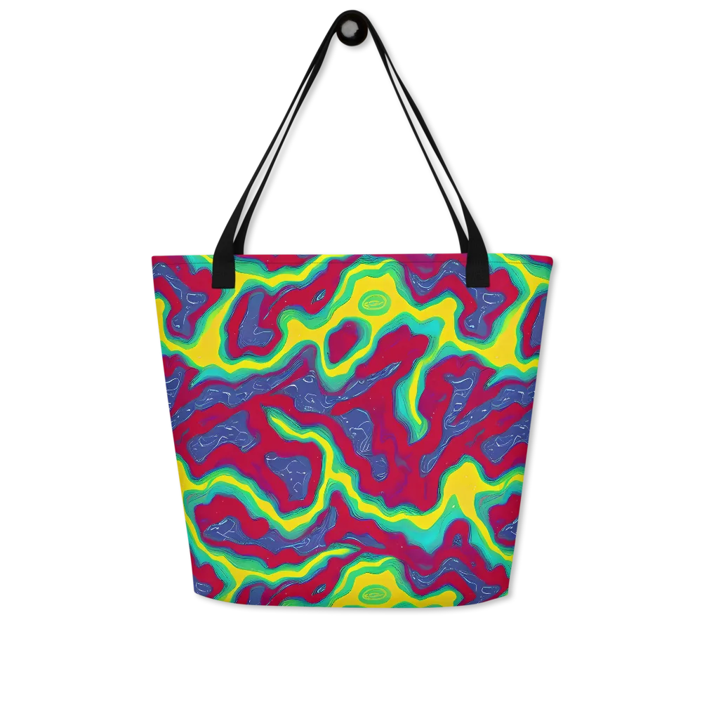 Voltage Valley on Large Tote Bag W/ Pocket — Front