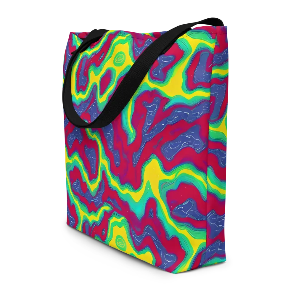 Voltage Valley on Large Tote Bag W/ Pocket — Front