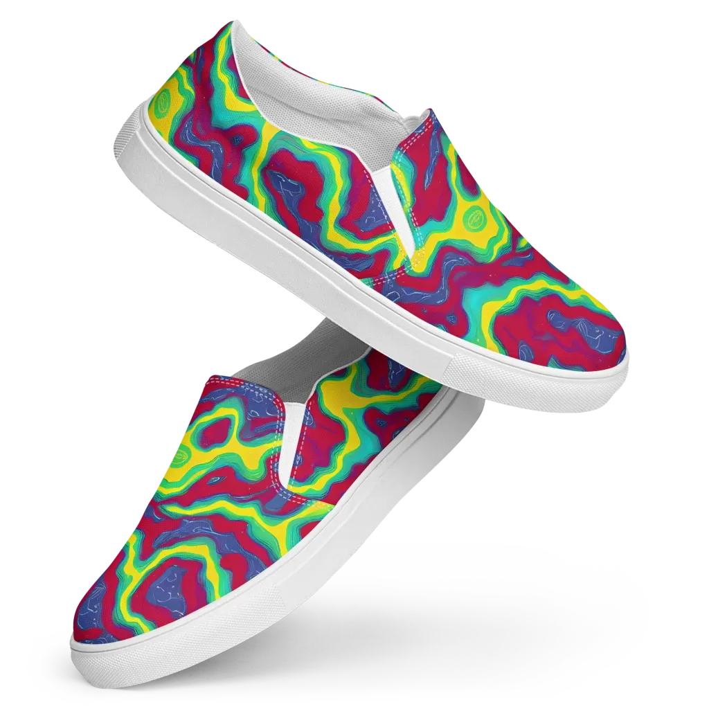 Voltage Valley on Women's Slip-On Canvas Shoes — Front