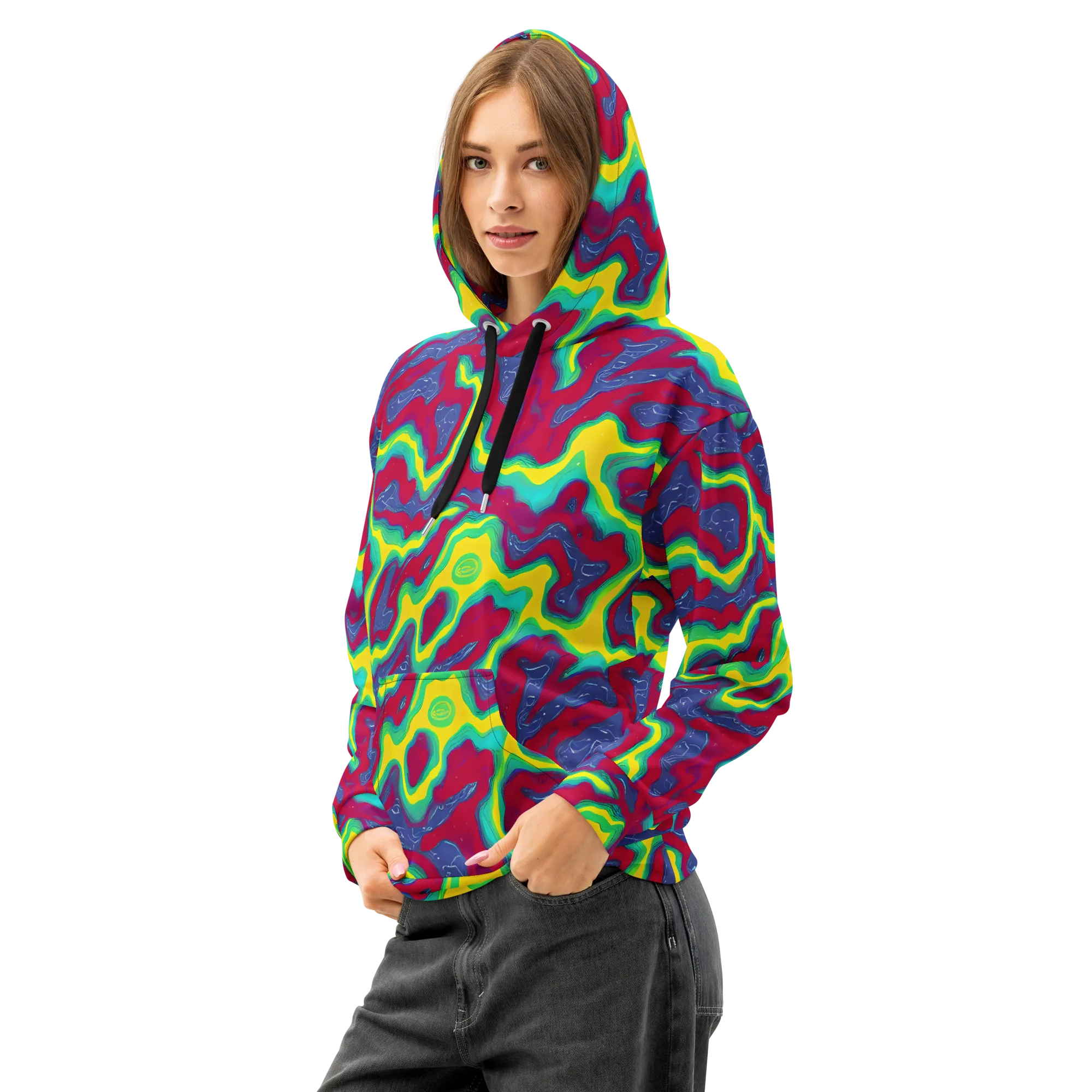 Voltage Valley on Cotton Hoodie — Left Front