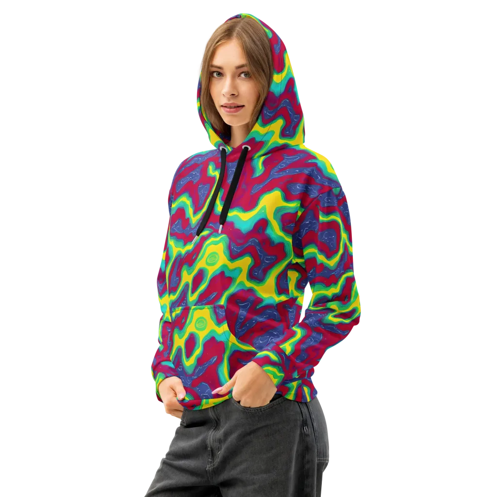 Voltage Valley on Cotton Hoodie — Left Front