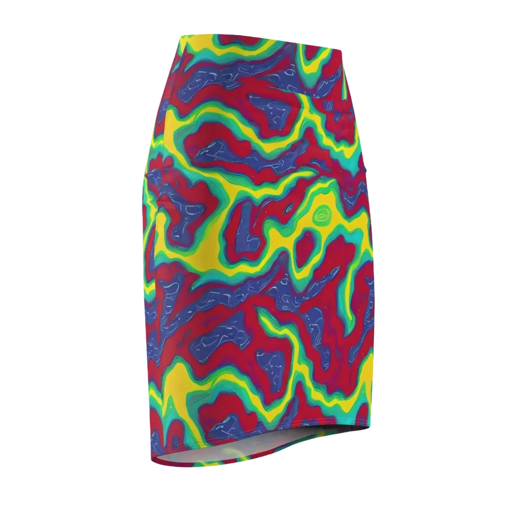 Voltage Valley on Pencil Skirt — Front Side
