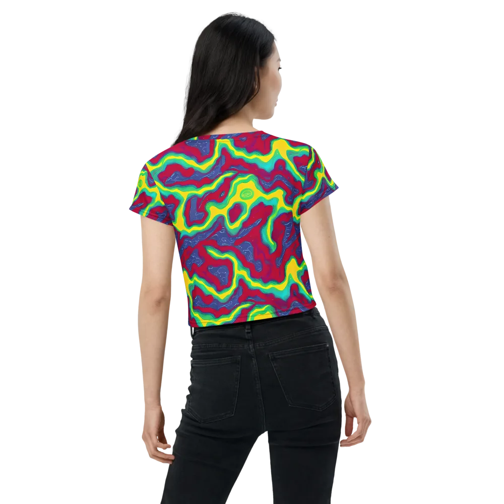 Voltage Valley on Crop Tee — Back