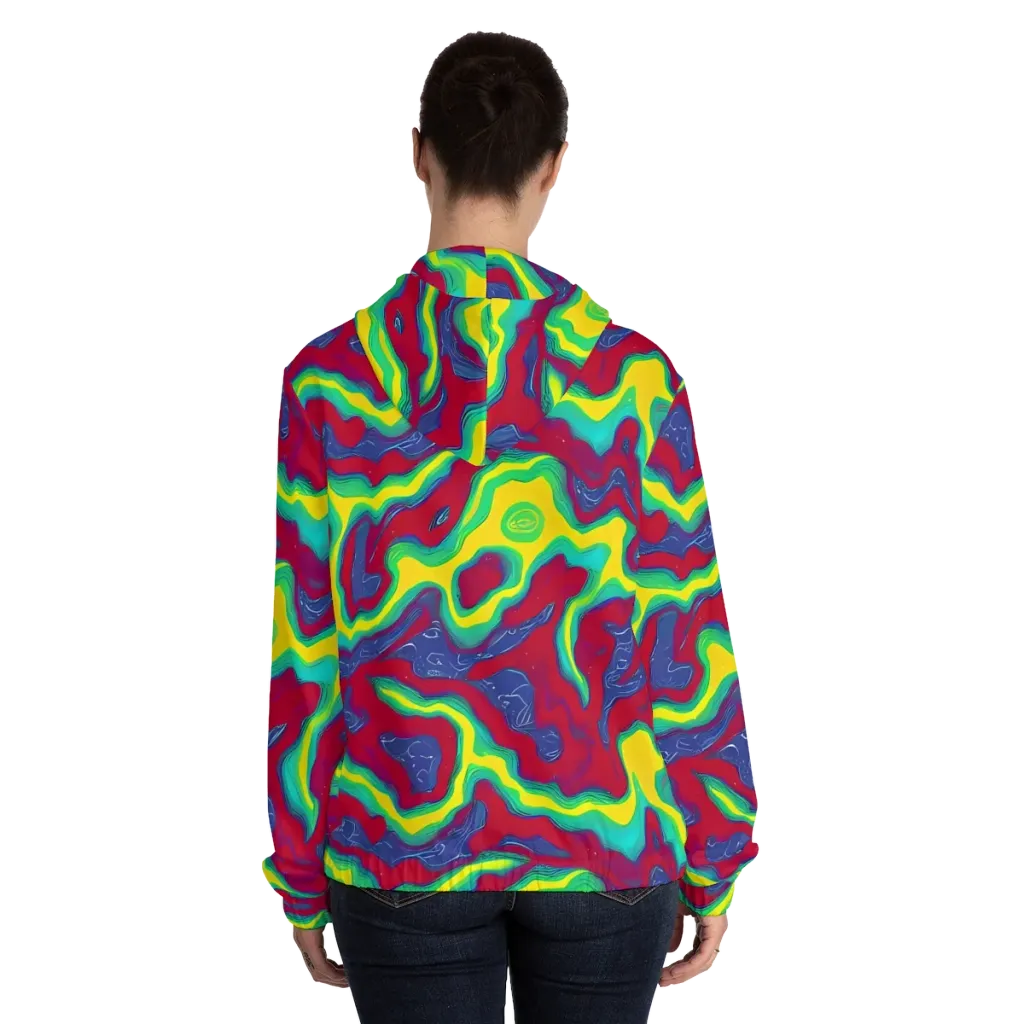 Voltage Valley on Women's Full-Zip Hoodie — Back On Person