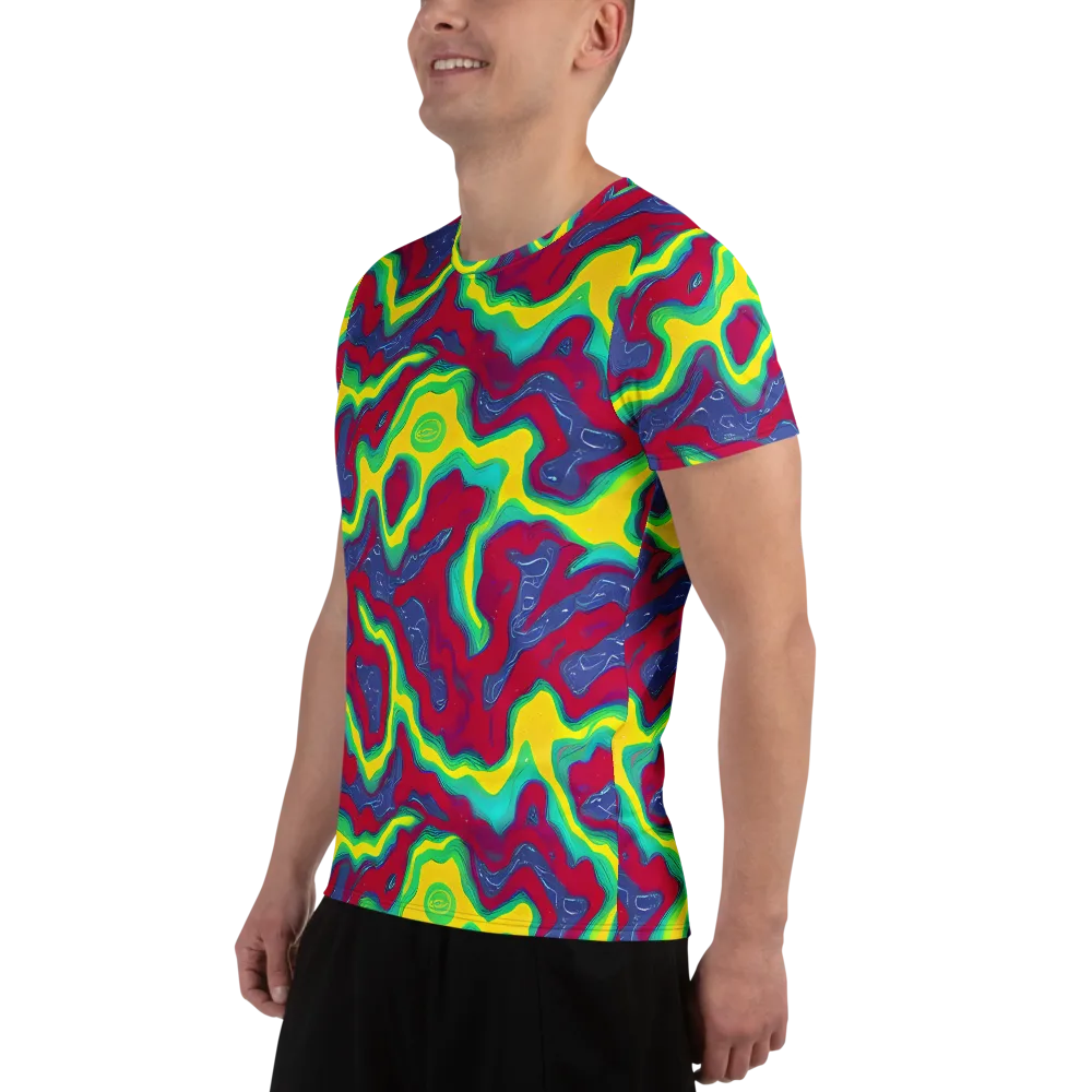 Voltage Valley on Men's Athletic T-Shirt — Left