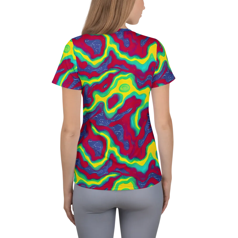 Voltage Valley on Women's Athletic T-Shirt — Back
