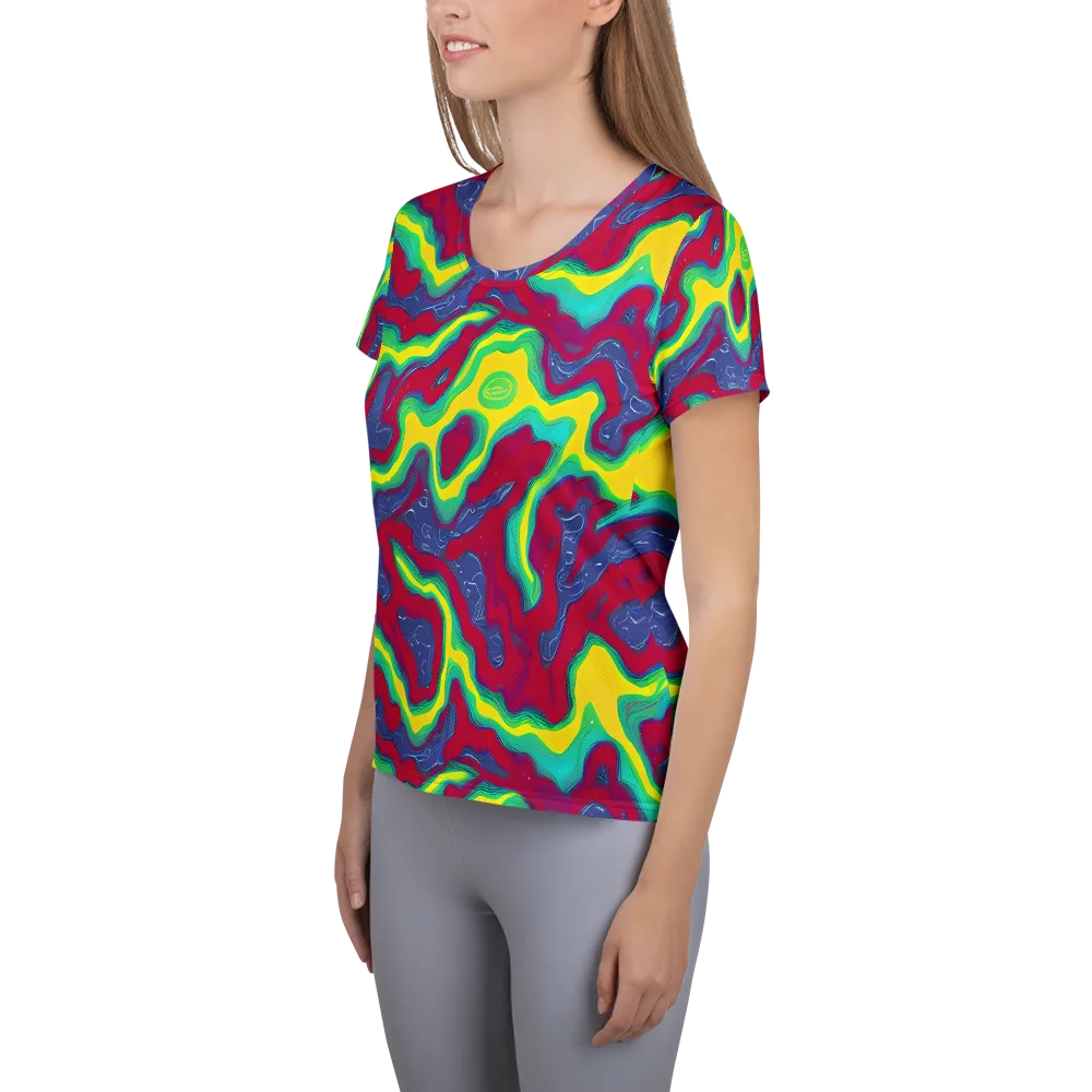 Voltage Valley on Women's Athletic T-Shirt — Left