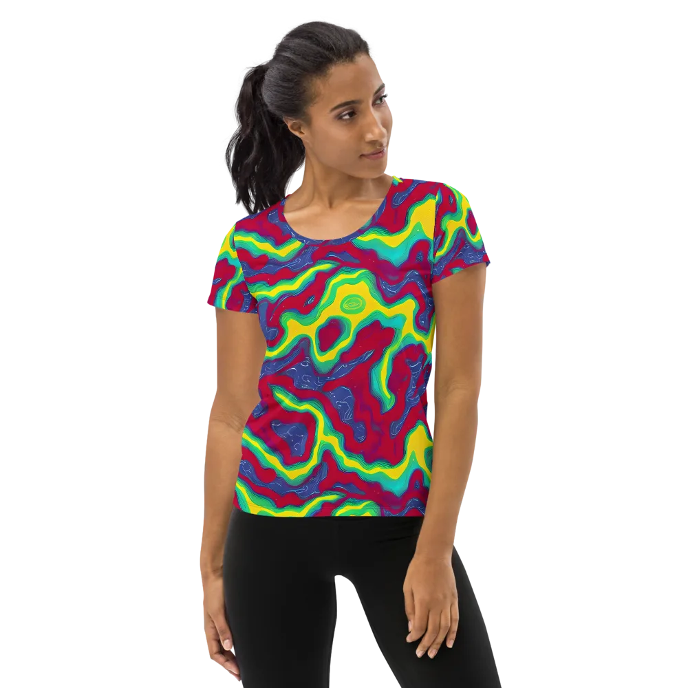 Voltage Valley on Women's Athletic T-Shirt — Front