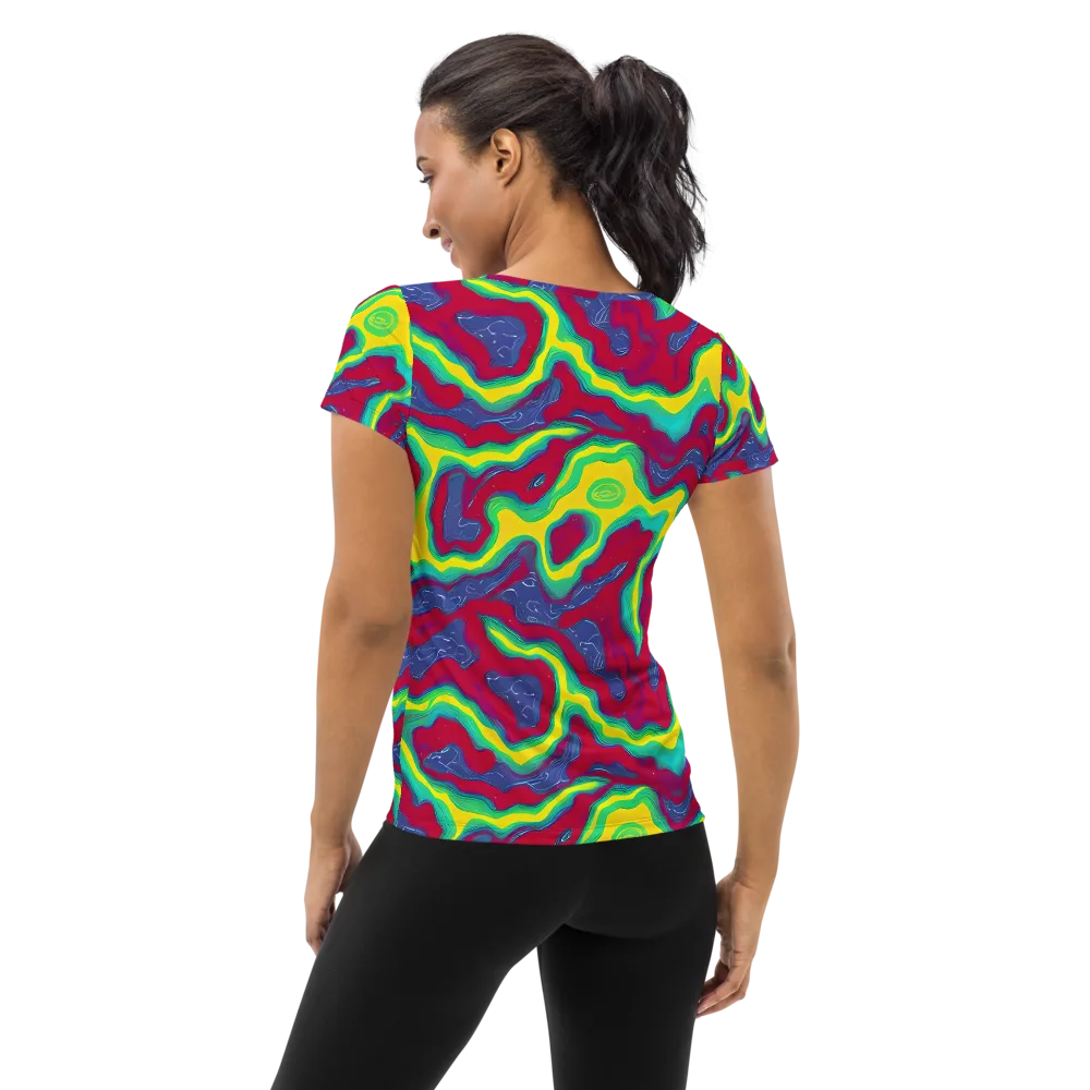 Voltage Valley on Women's Athletic T-Shirt — Back