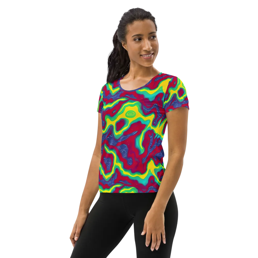Voltage Valley on Women's Athletic T-Shirt — Left