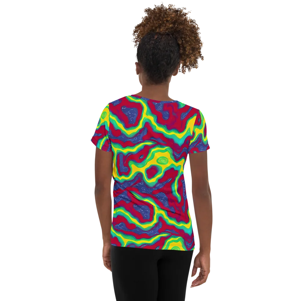 Voltage Valley on Women's Athletic T-Shirt — Back