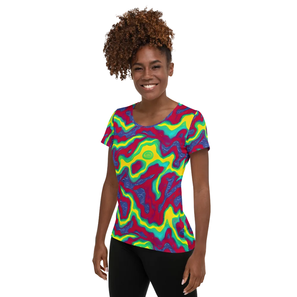 Voltage Valley on Women's Athletic T-Shirt — Left