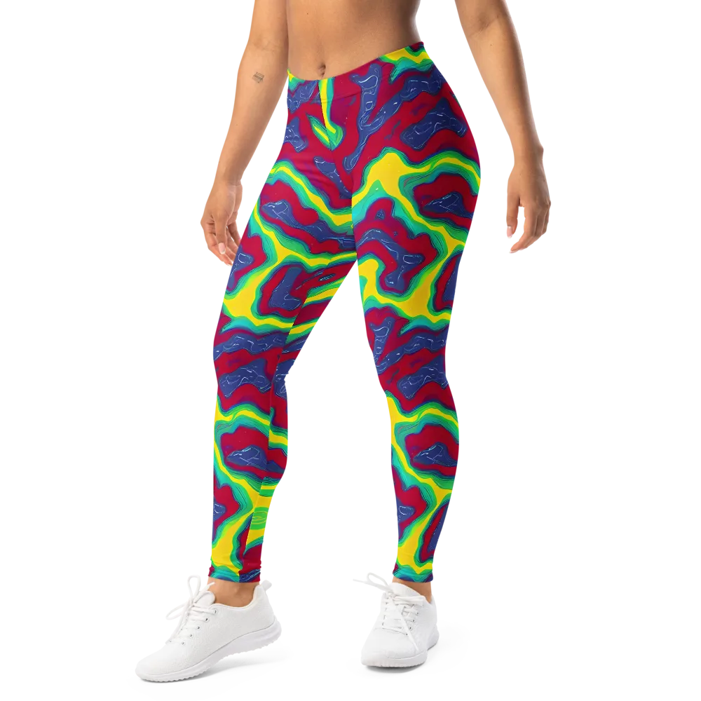 Voltage Valley on Leggings — Left Front