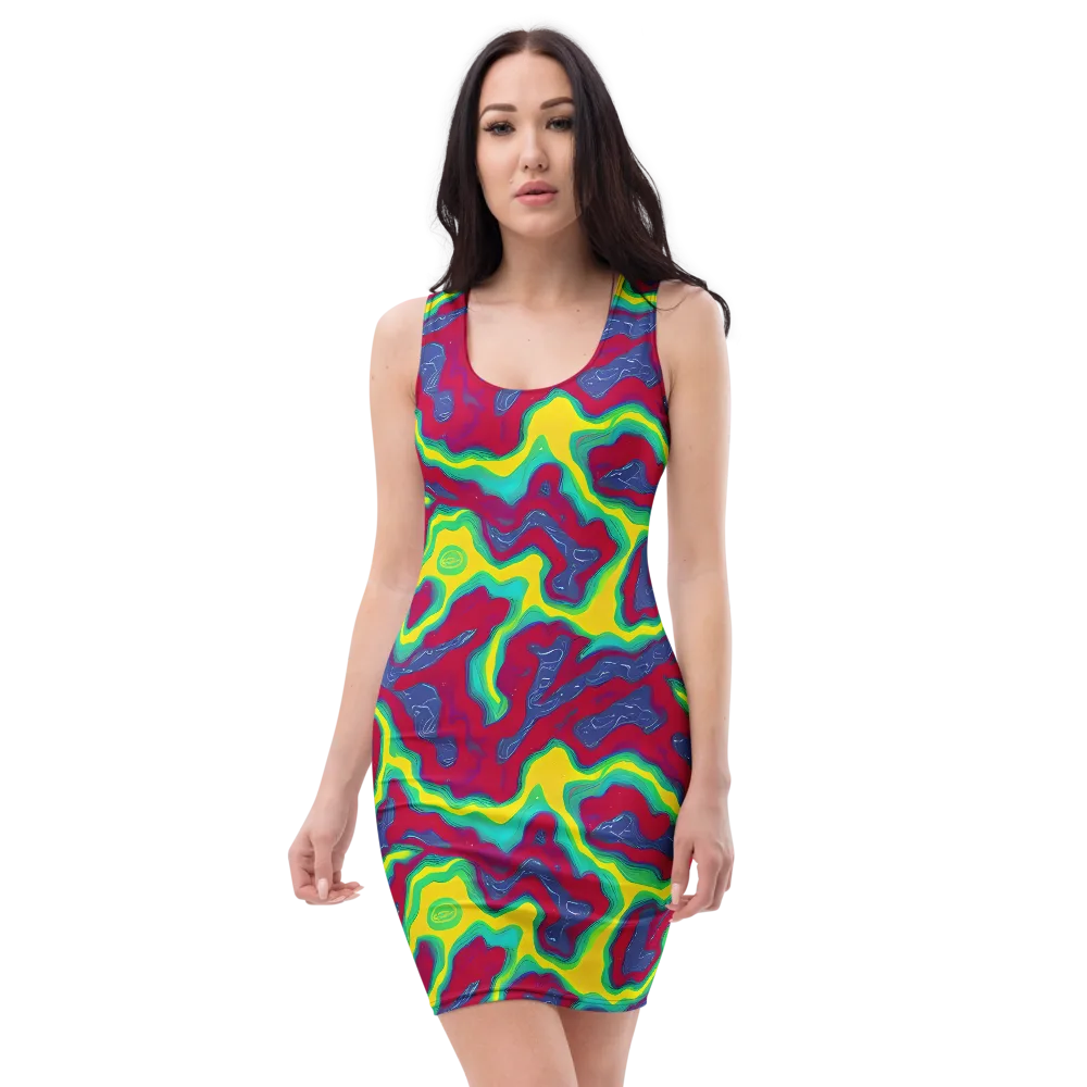 Voltage Valley on Bodycon Dress — Front