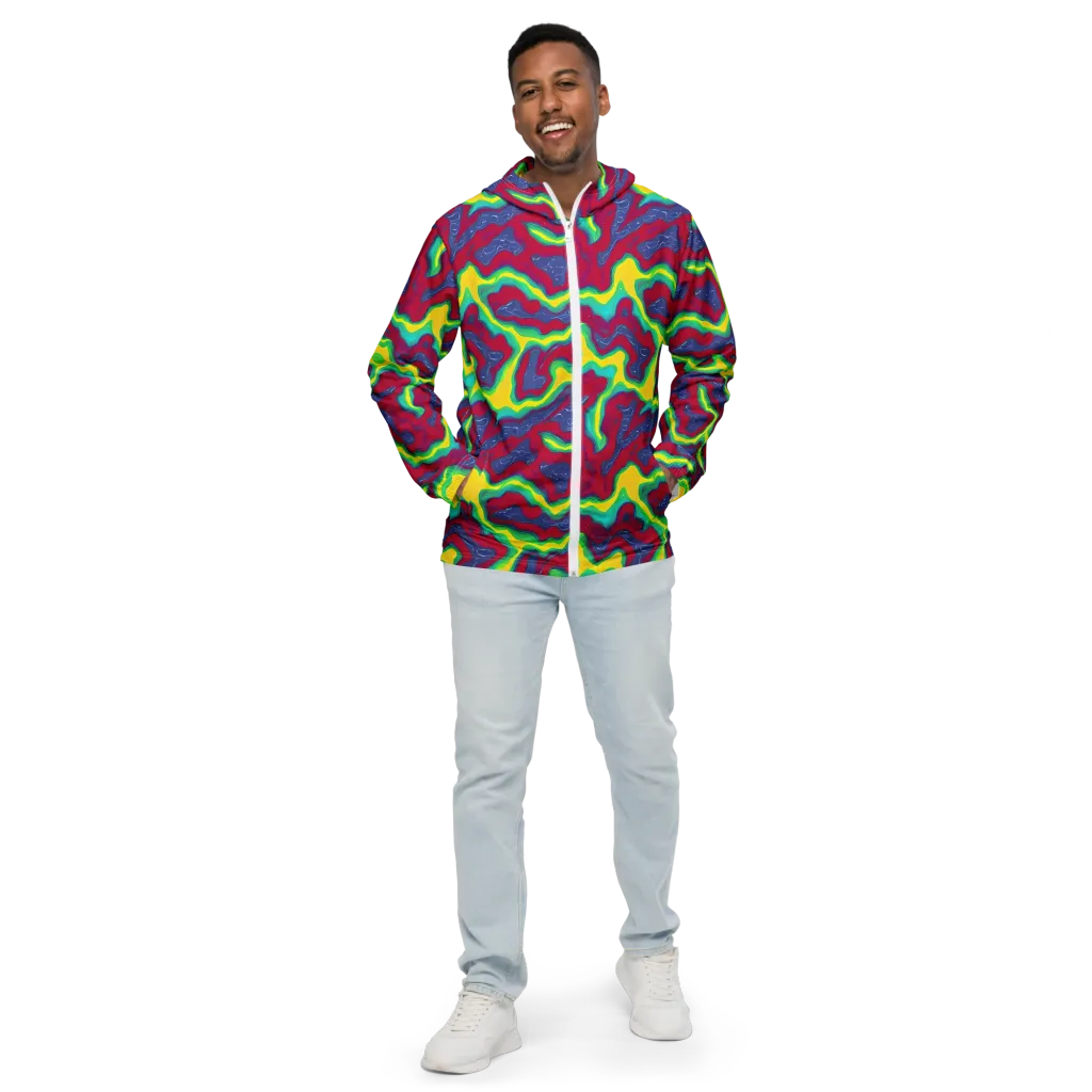 Voltage Valley on Men's Windbreaker — Front