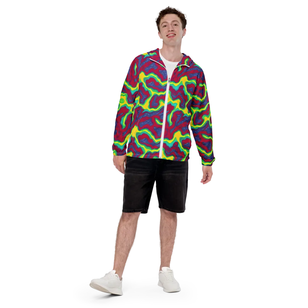 Voltage Valley on Men's Windbreaker — Front