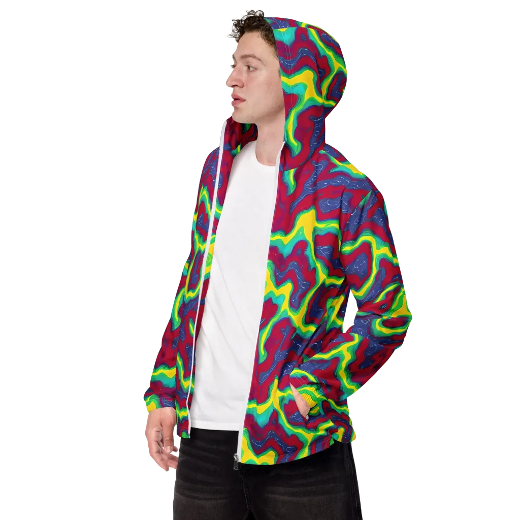 Voltage Valley on Men's Windbreaker — Left Front