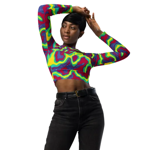 Voltage Valley on a Long Sleeve Crop Top