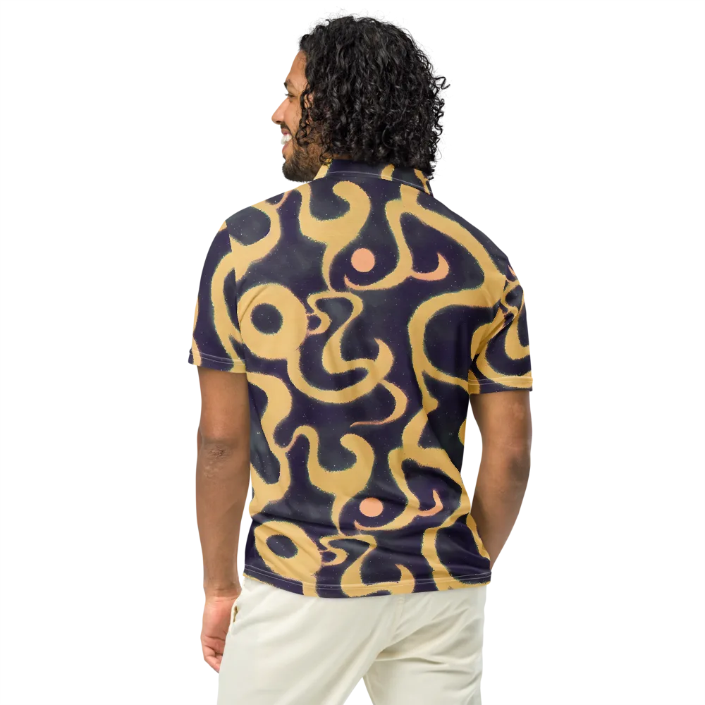 Midnight Ouroboros on Men's Slim Fit Polo Shirt — Back