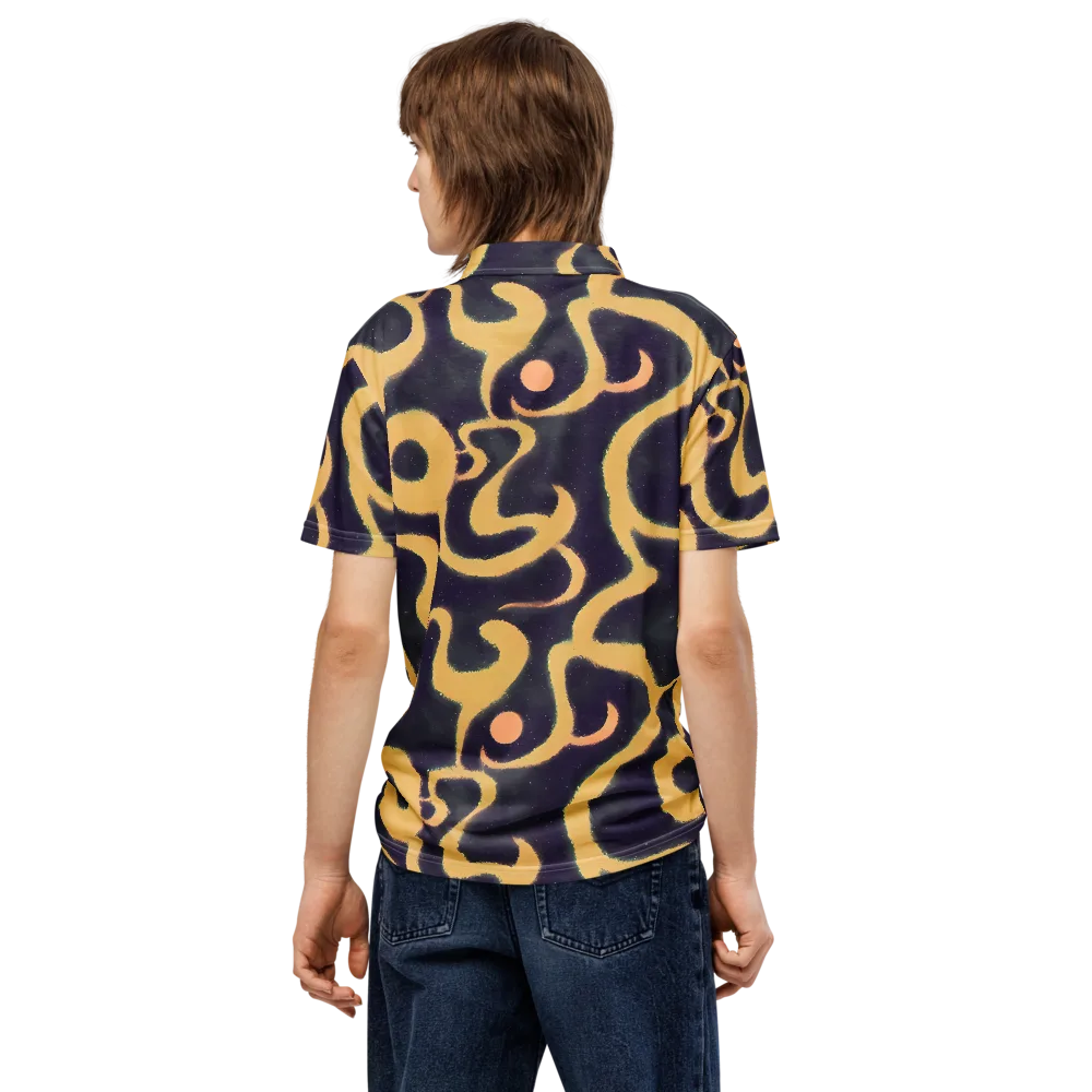Midnight Ouroboros on Men's Slim Fit Polo Shirt — Back